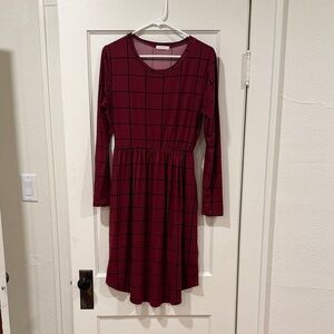 Reborn Red and Gray Plaid Top